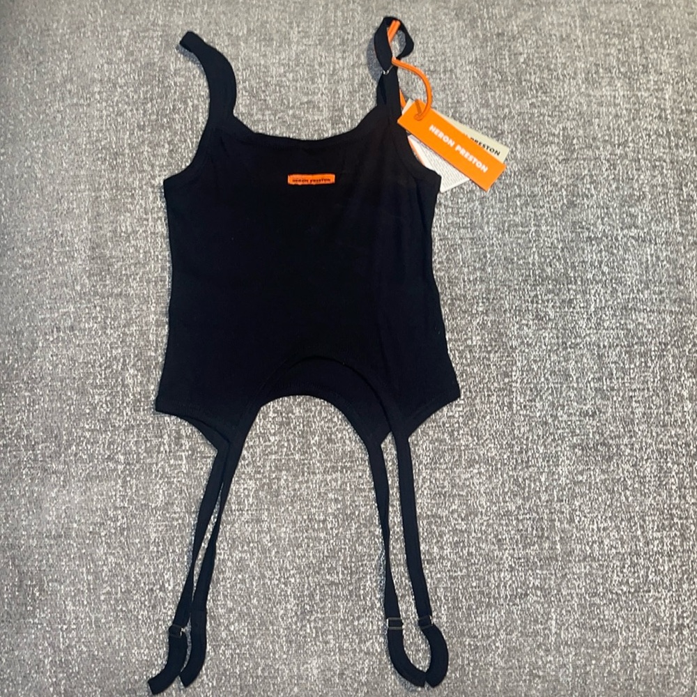 Heron Preston hooks tank top black size medium